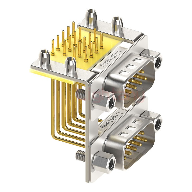 DR9 公對公 間距19.05 車針雙胞胎 D-SUB連接器