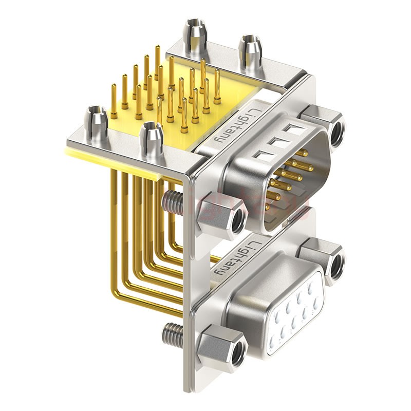 DR9 上母下公 間距19.05 車針雙胞胎 D-SUB連接器