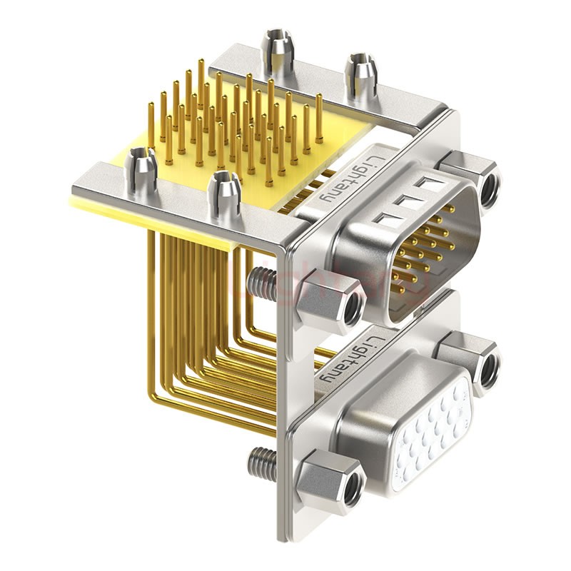 HDR15 上母下公 間距19.05車針雙胞胎 D-SUB連接器