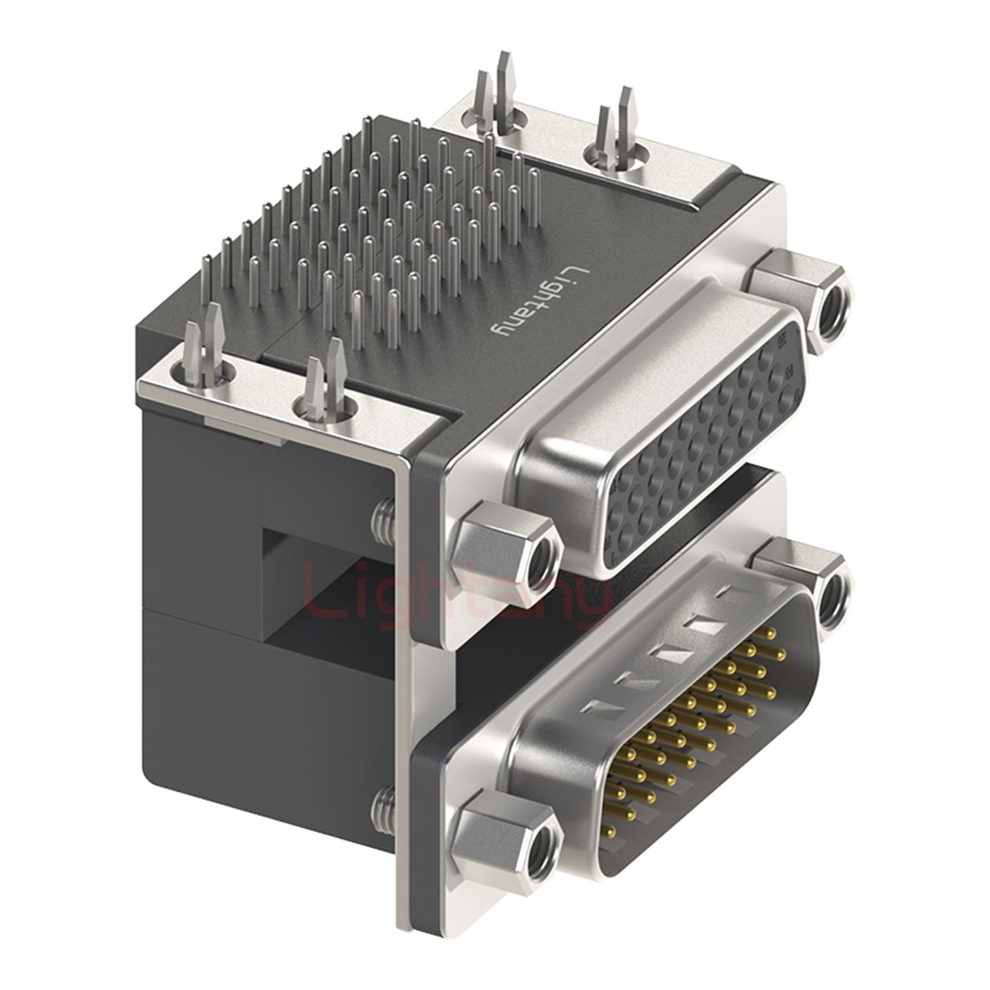 HDR26上公下母 間距19.05 雙胞胎沖針 D-SUB連接器