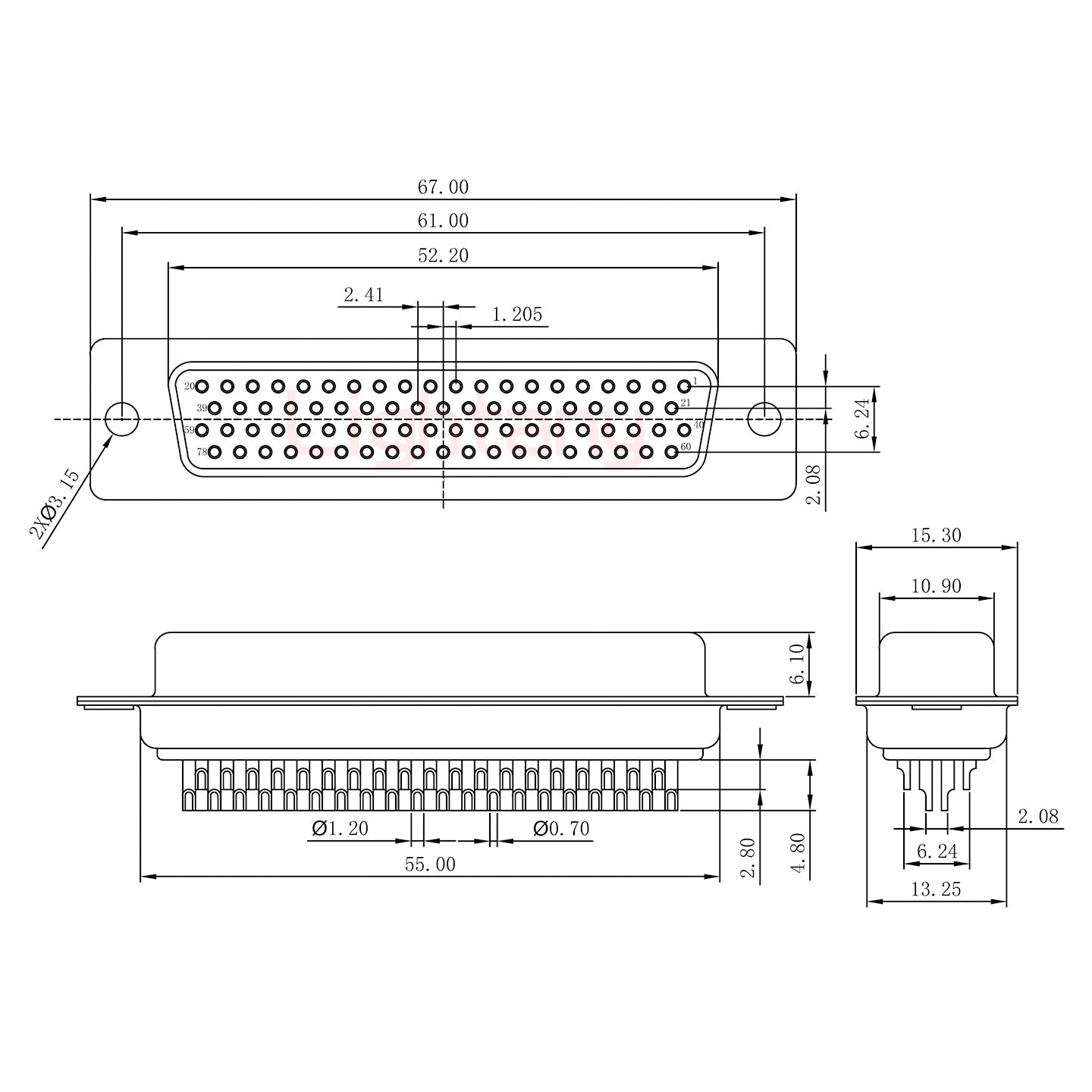 HDB78 母 焊線式 光孔 車針