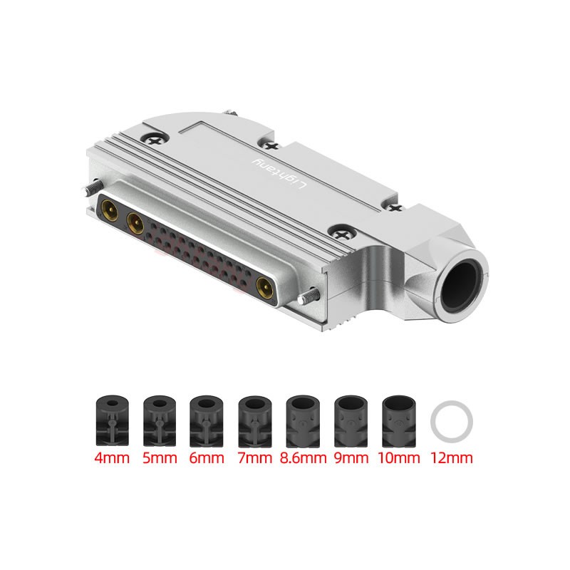 25W3母焊線式75歐姆+37P金屬外殼951彎出線4~12mm