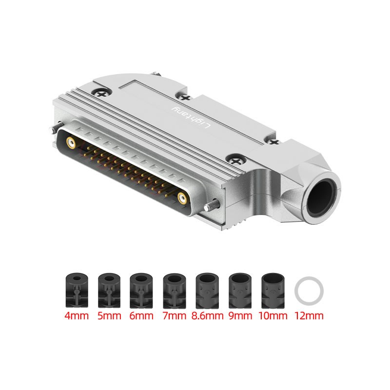 27W2公焊線式50歐姆+37P金屬外殼951彎出線4~12mm