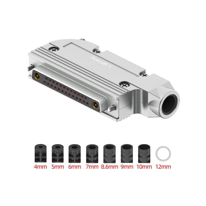 27W2母焊線式75歐姆+37P金屬外殼951彎出線4~12mm