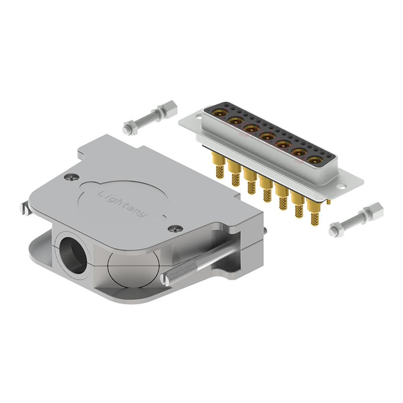 24W7母焊線式75歐姆+50P金屬外殼2252三個(gè)出線孔12mm