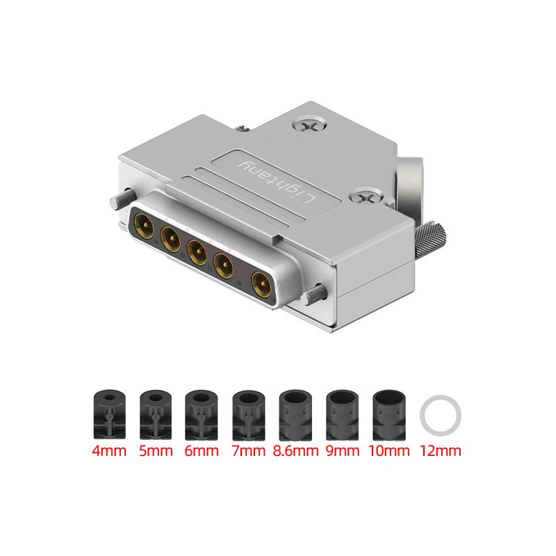 5W5母焊線式75歐姆+25P金屬外殼592斜出線4~12mm