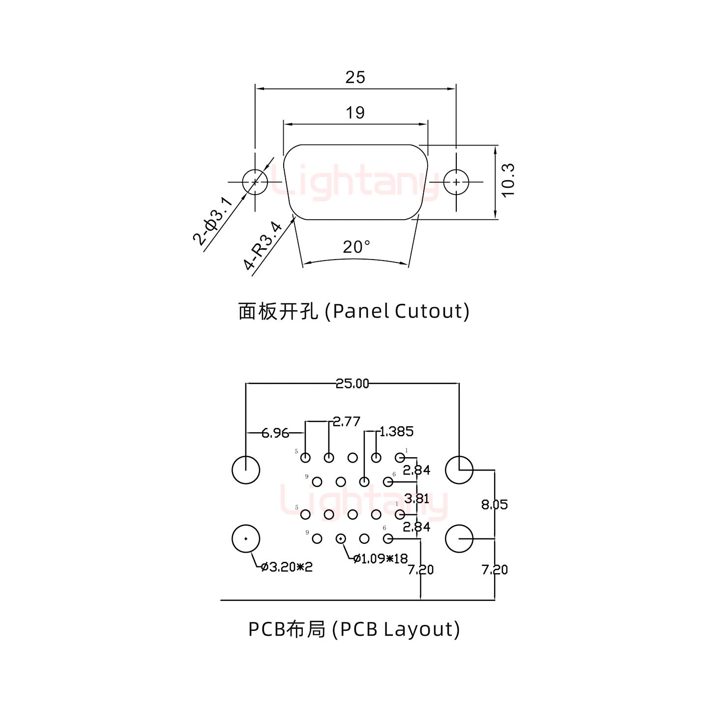 DR9 母對(duì)母 間距15.88 車(chē)針雙胞胎 D-SUB連接器