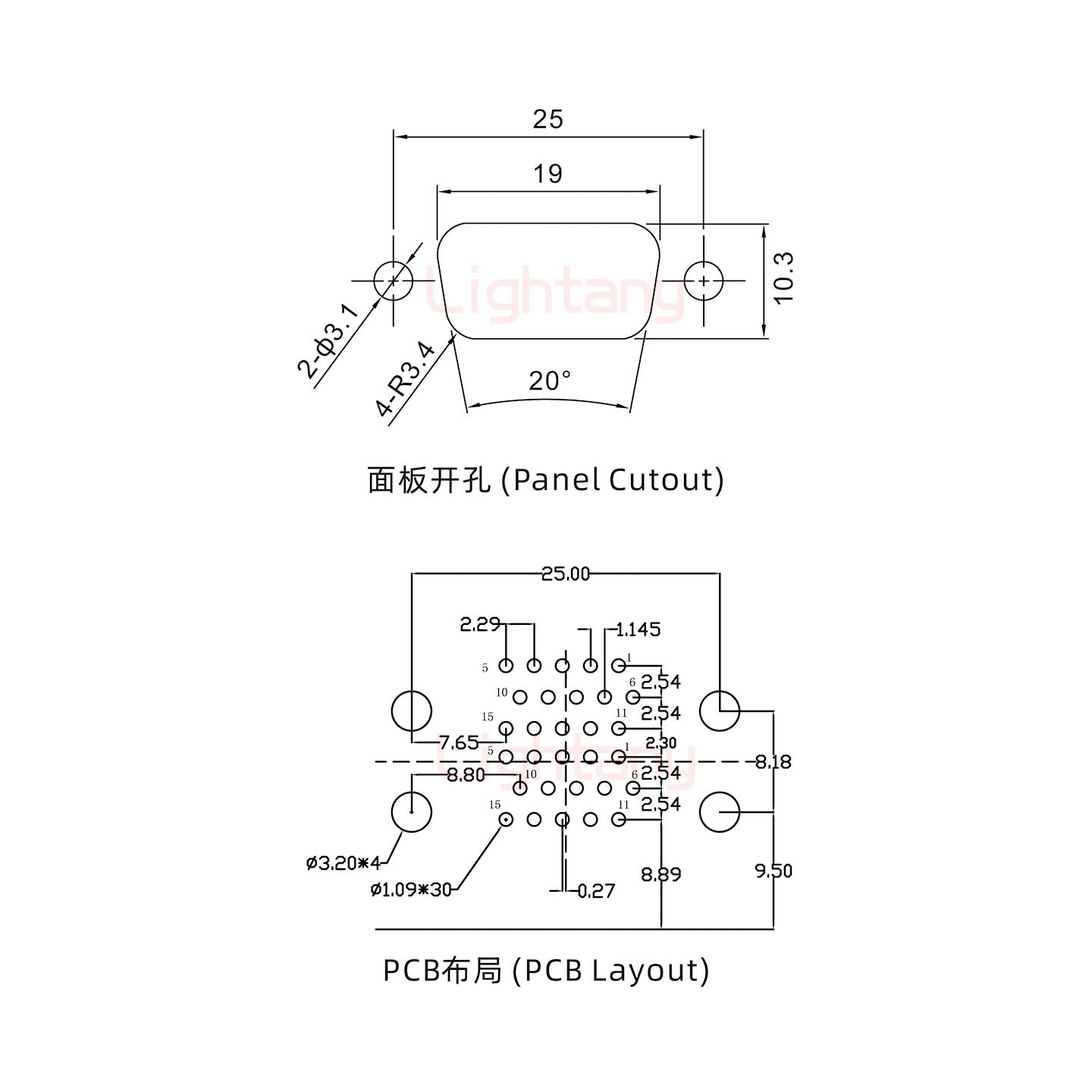 HDR15 母對(duì)母 間距15.88車(chē)針雙胞胎 D-SUB連接器