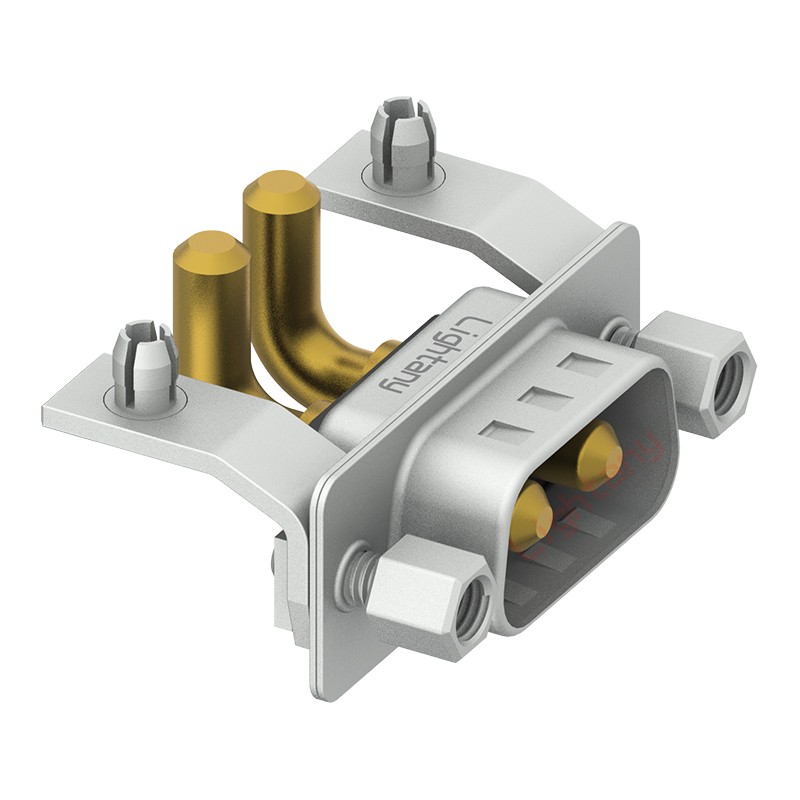 2W2公PCB彎插板/鉚支架10.8/大電流40A