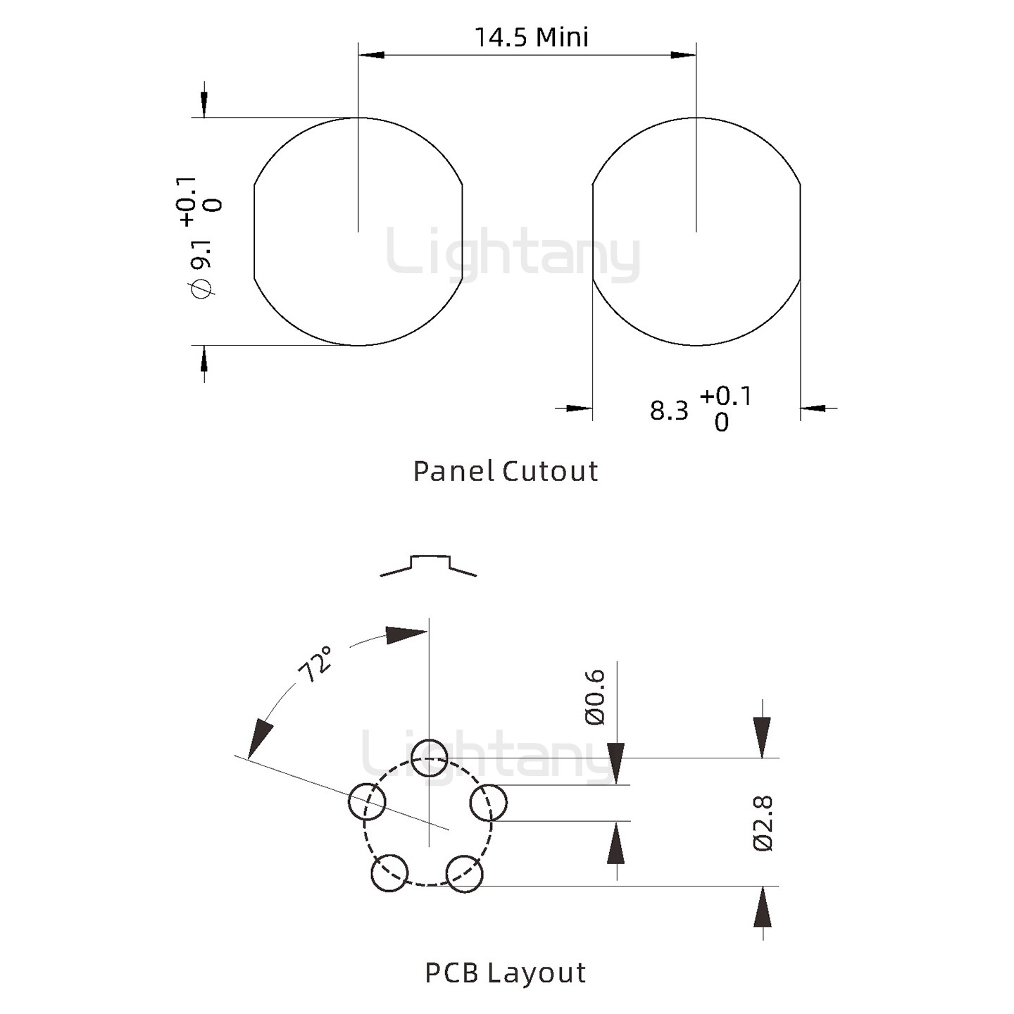 EEG.0B.005.CLN推拉自鎖前螺母插座 直插板